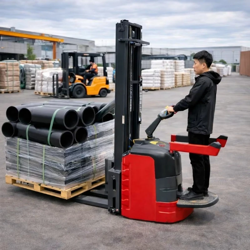 customized warehouse electric stacker machine pallet lifting vehicle flexible height adjustment for distribution purchasers