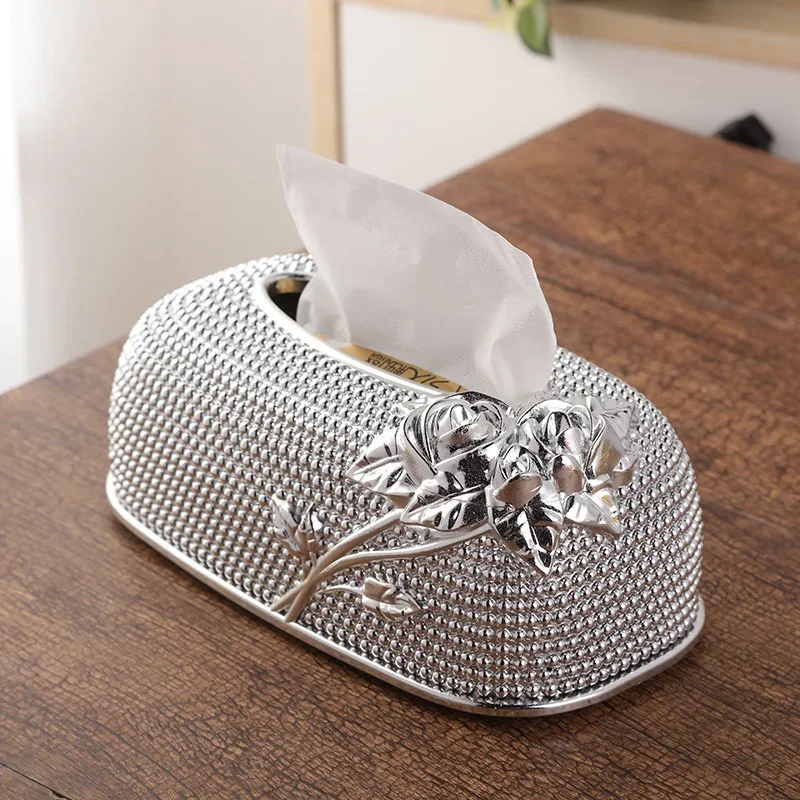 Creative Desktop Kitchen Pumping Tray European Acrylic Tissue Box Fashion KTV Hotel Tissue Box Bar Napkin Box Tissue Boxes view 3