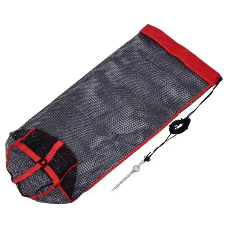 Portable Collapsible Fishing Mesh Bag Thickening Live Fish Net with Bundle Mouth for Outdoor Traps Fishing Crayfish/Shrimp/Eels