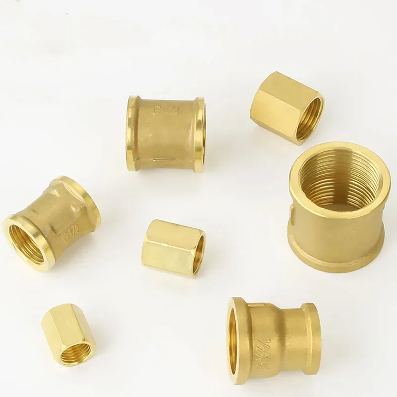 1/8" 1/4" 3/8" 1/2" 3/4" 1" BSPP Female Brass Coulper Equal Reducer Pipe Fitting Connector Adapter Water Fuel Gas Oil