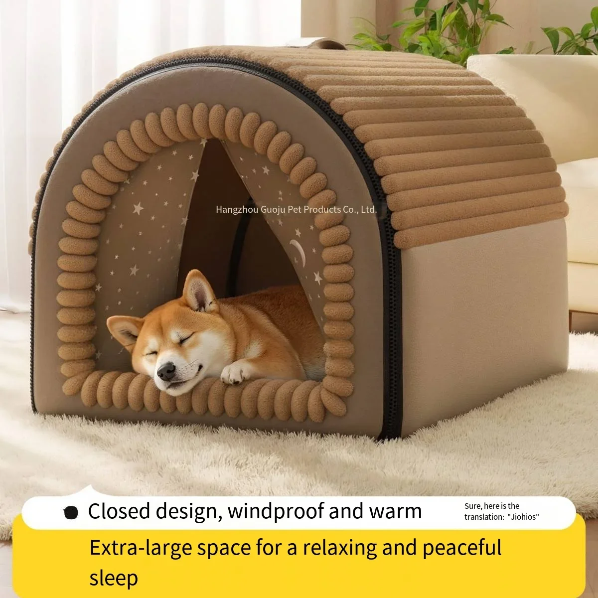 Insulated Portable Pet Bed for Dogs and Cats – Washable Winter Shelter with Thickened Walls, Ideal for Medium to Large Breeds - view 4