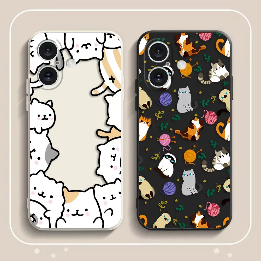 

Charming And Cute Cat Custom Photo Phone Case For iphone Apple 16 16E 15 14 13 12 11 X XS XR 8 7 PRO MAX PLUS 5G Silicone Case