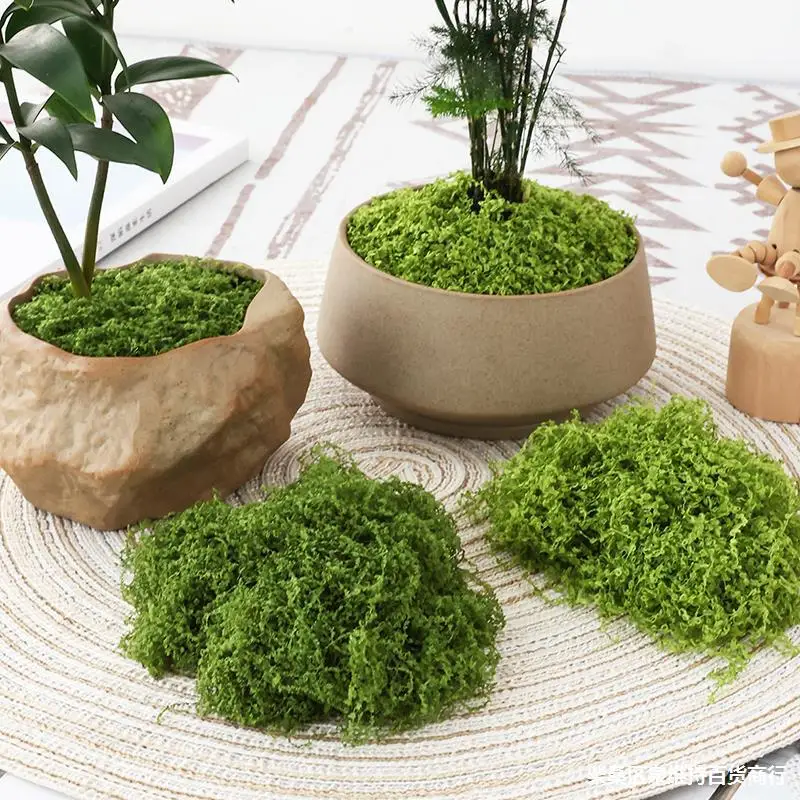 Environmentally Friendly Fiber Artificial Filamentous Moss DIY Micro Landscape Potted Decoration Moss