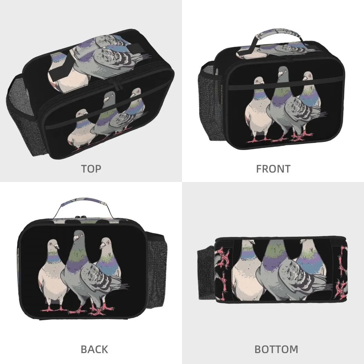 Pigeons, Pigeon Breeding, Pigeon Fanciers Insulated Lunch Bag for Women Children Portable Food Boxes Thermal Lunch Box Tote