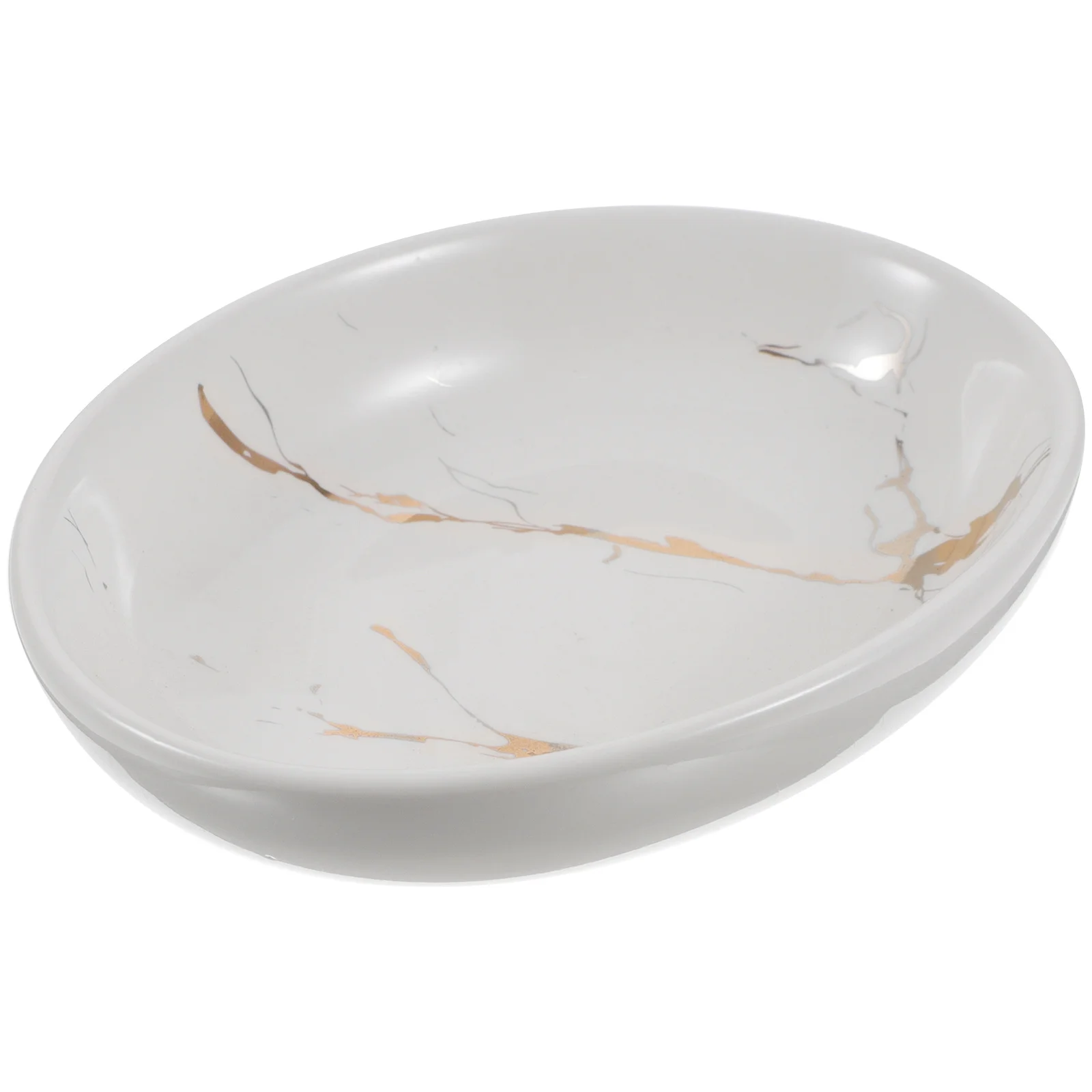 

Ceramic Soap Dish Marbling Tray for Bathroom Shower Sink Simple Design Material Long Lasting Use Soap Holder
