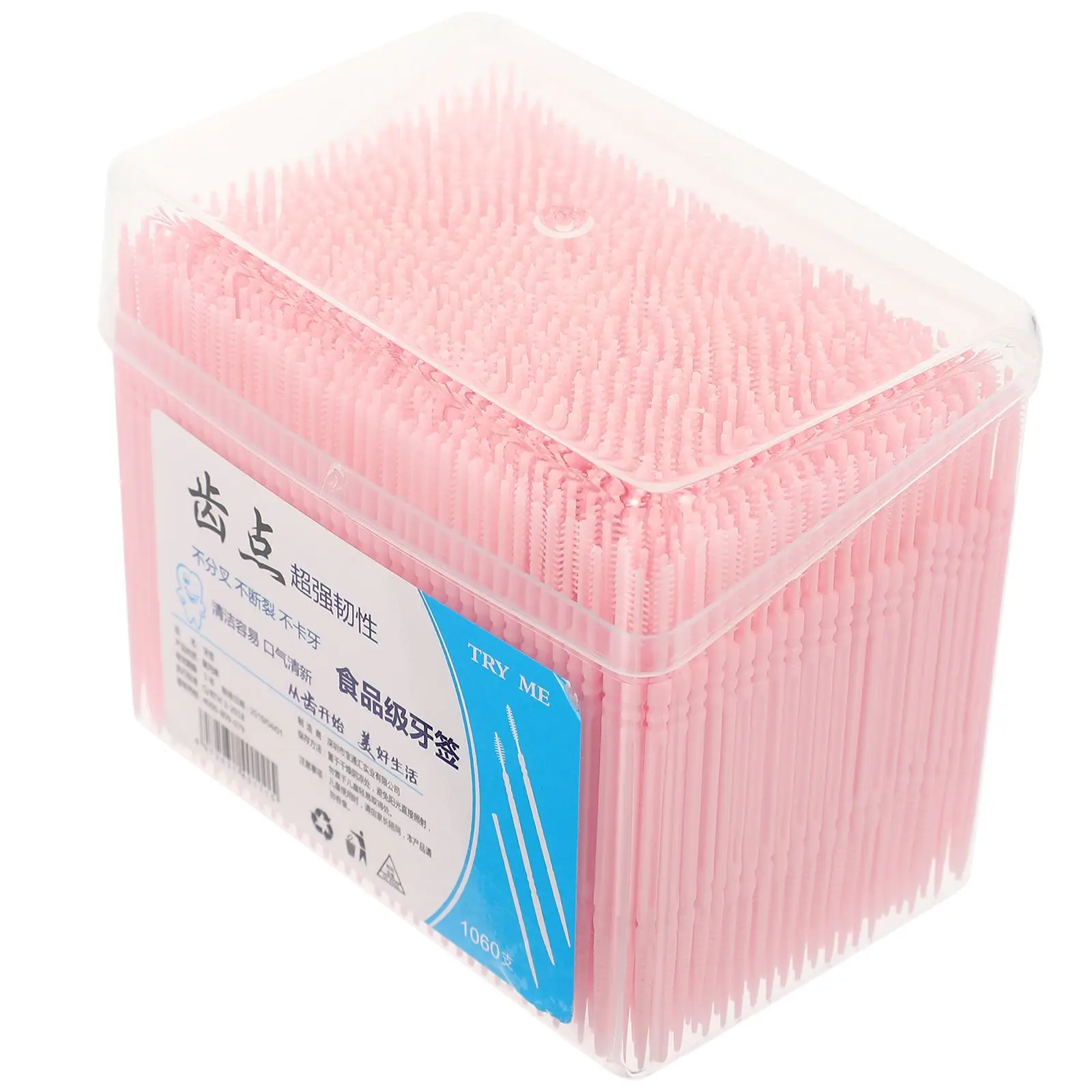 

1060pcs Disposable Plastic Toothpicks Soft Material Removes Debris Interdental Brush Oral Hygiene Prevent Decay EcoFriendly