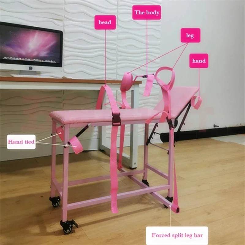 Folding Adjustable Sex Chair Furniture Forced Split Leg Positions Chair Restraint Rope Flirting Handcuffs Bondage Tools Couples