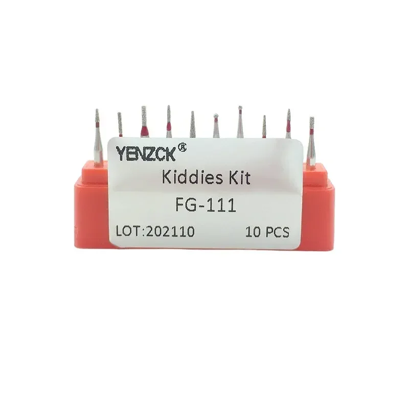 

10Pcs/Box Dental Diamond Burs Kit for Child FG Series Dia.1.6mm Dentist Polishing Tools FG-111