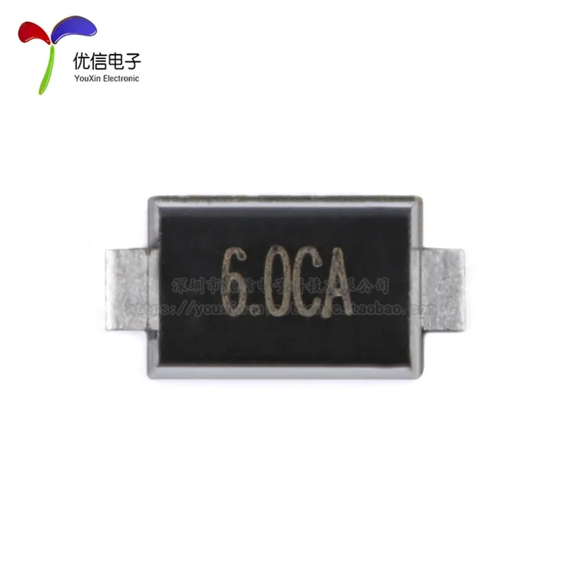 10Pcs/Original genuine SMFJ6.0CA SOD-123 6V/bidirectional SMT TVS transient suppression diode