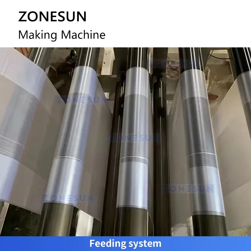 Zonesun Dual Channel Plastic Bag Making Machine Polythene Bag Making Machine Automatic Bag Production Machine ZS-PZD2
