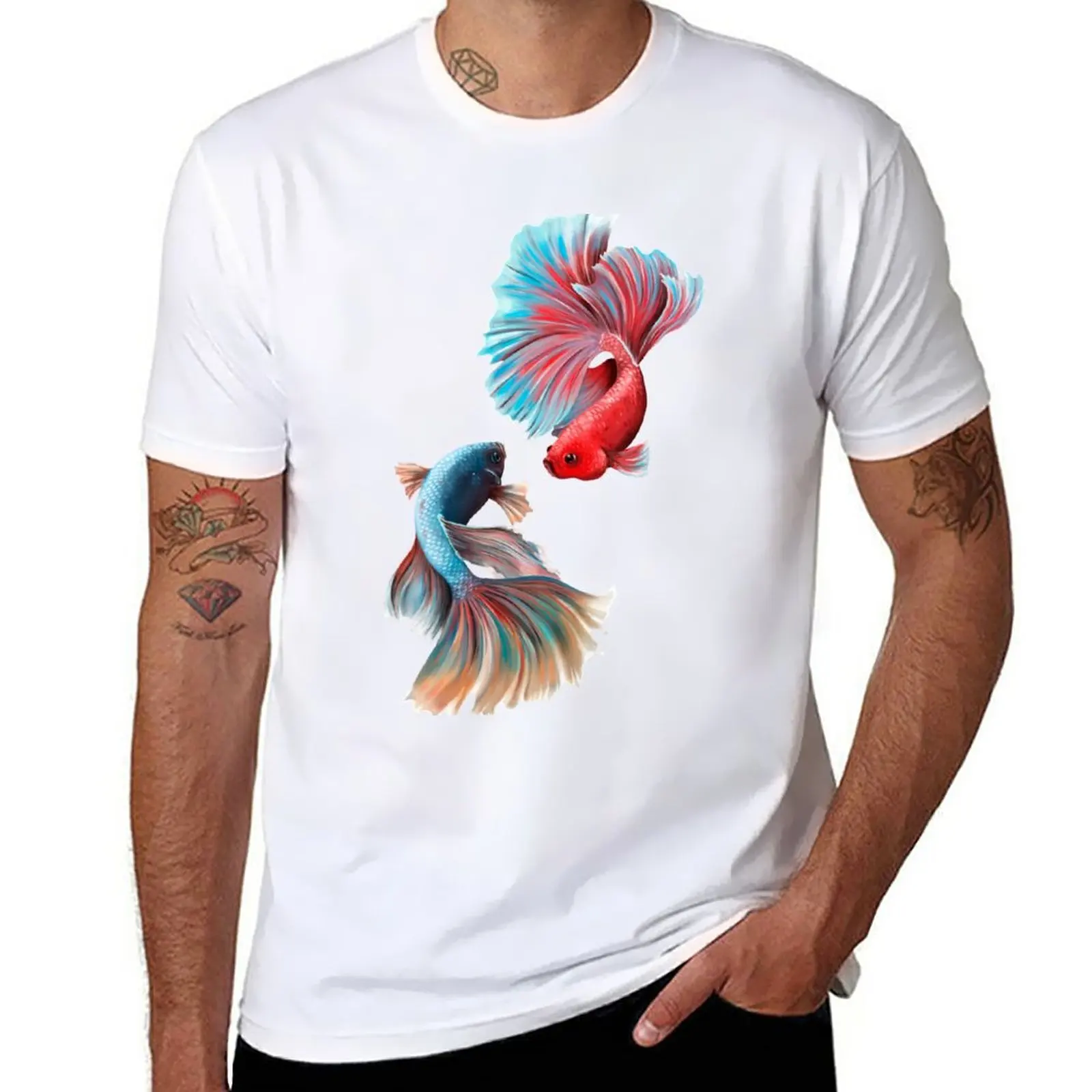 New Betta Fish Betta Water T-Shirt oversized t shirts vintage clothes heavyweight t shirts boys white t shirts men workout shirt