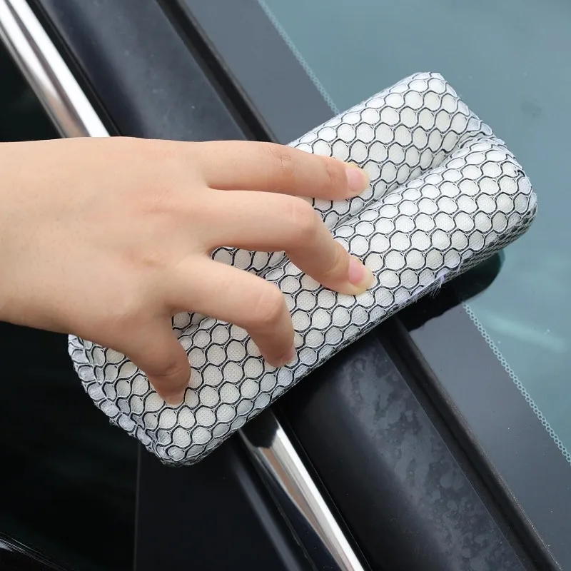 Mesh Car Wash Sponge Bug Tar Dirt Remover Pad Highly Absorbent Scratch Free Auto Detailing Cleaning Tool for Car Paint Care