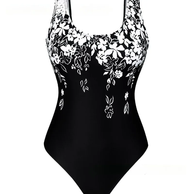 

Women's New European and American Sexy Printed Swimsuit with Chest Pad and No Steel Support Integrated Triangle Bikini Swimsuit
