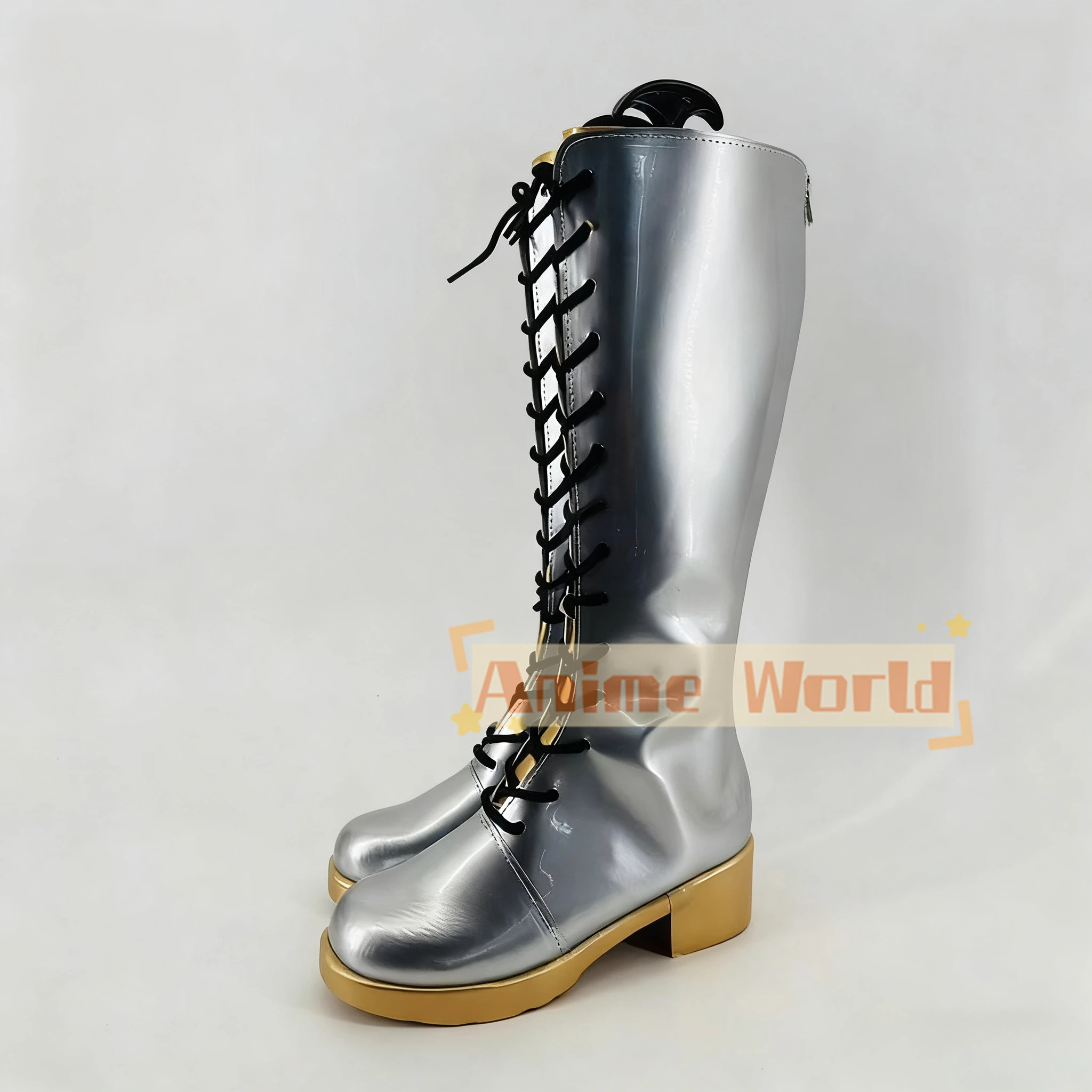 Niños adultos niños niñas niños Kpop HUNTR/X Golden Rumi Cosplay botas zapatos botas mujeres niñas fiesta de Halloween juego de rol