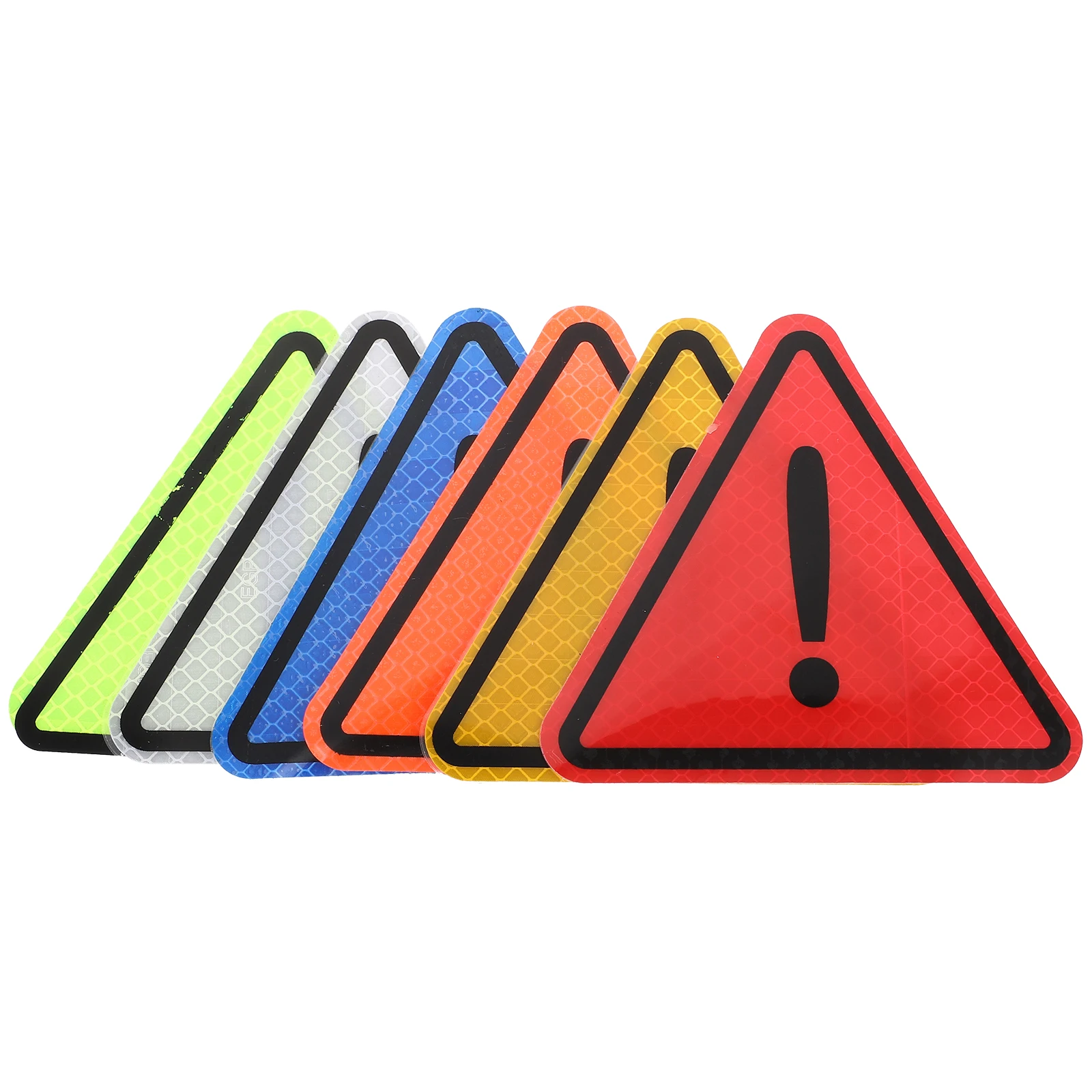 

1SET Reflective Stickers 300M Visibility Car Safety Signs Strong Reflection Triangle Warning Labels Easy Use Outdoor Danger