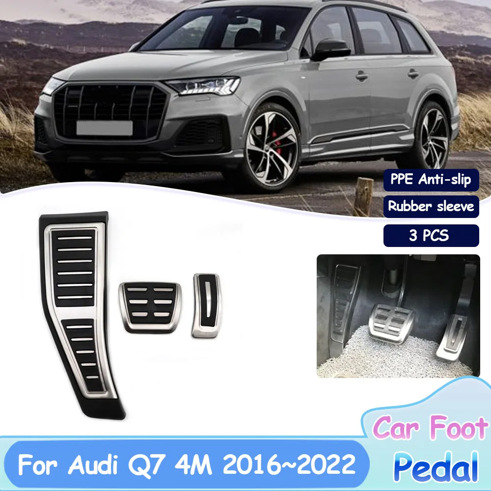 

Автомобильные ножные педали RHD для Audi Q7 4M 2016 ~ 2022, высококачественные Нескользящие топливные тормоза ускорителя, без сверления, стандартные аксессуары