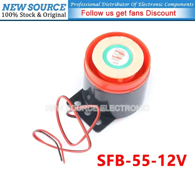 SFB-55 하이 데시벨 DC6-220V 알람 스피커 사운더, 아두이노 Diy Electro용 액티브 패시브 부저, 12V, 24V, 220V, 380V