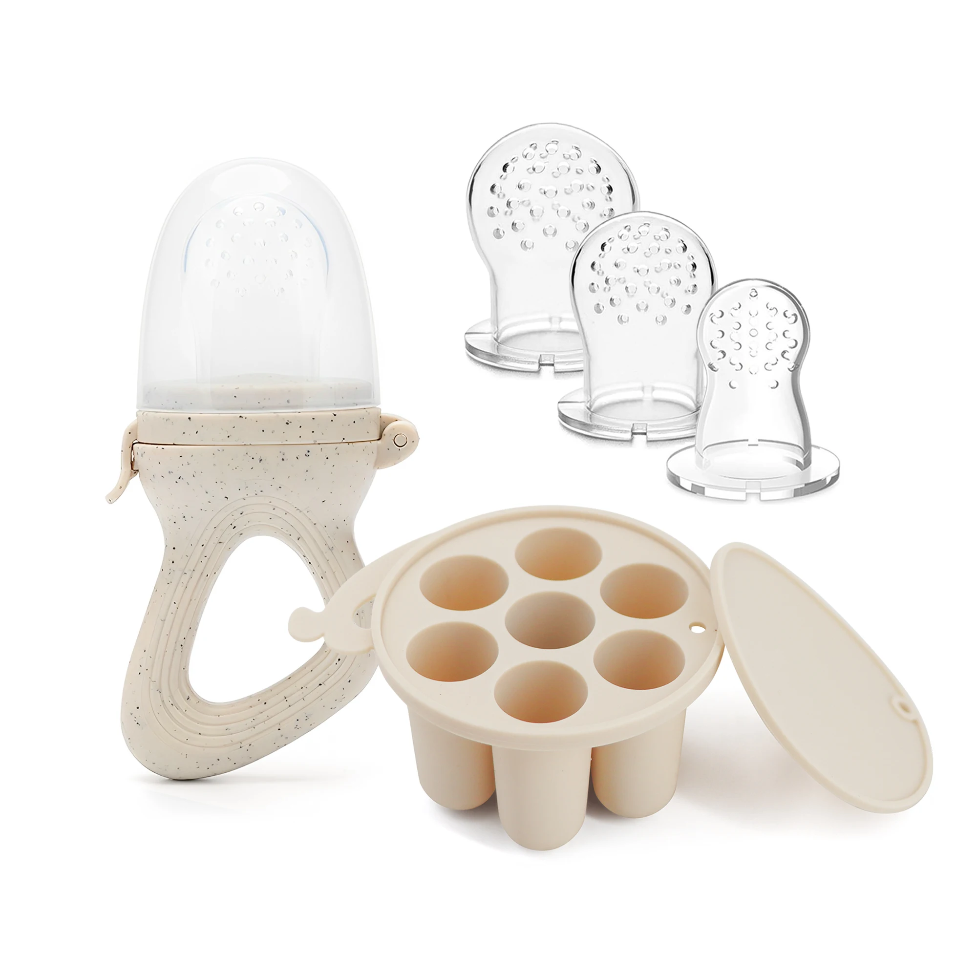 TeWindsor-Sucette en silicone pour bébé, mangeoire à fruits pour bébé, congélateur de nourriture, ensemble d'escalade, congelable, purées de fruits, auto-alimentation