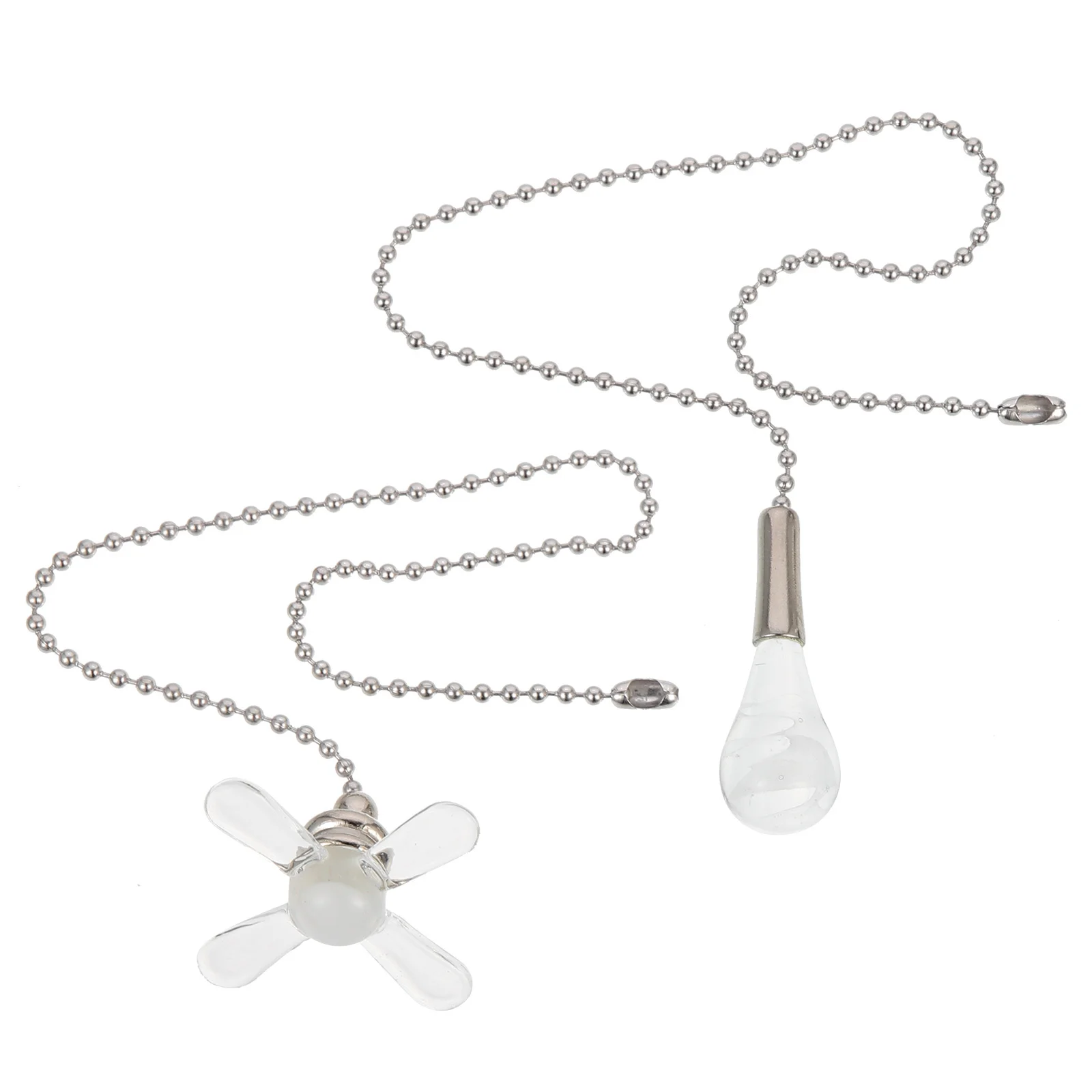 

2 шт., тяговые цепи для потолочного вентилятора, декор из стекла и железа, легко распознавание для ежедневного использования, тяги для потолочного вентилятора