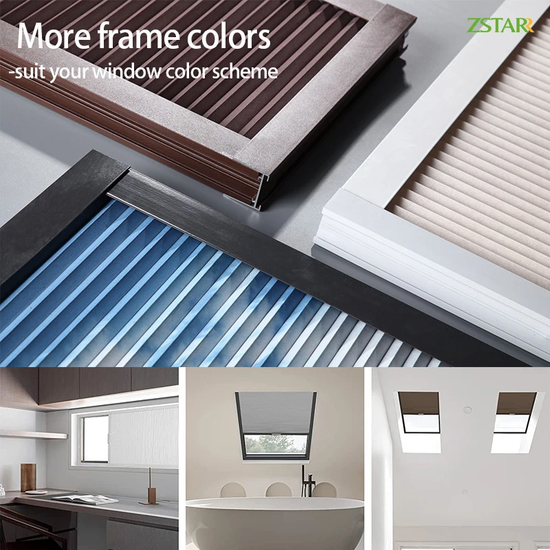 China Manufacturer Eco-friendly Motorized Smart Window Blackout Fabric Honeycomb Blinds Cellular Skylight Shade for Home