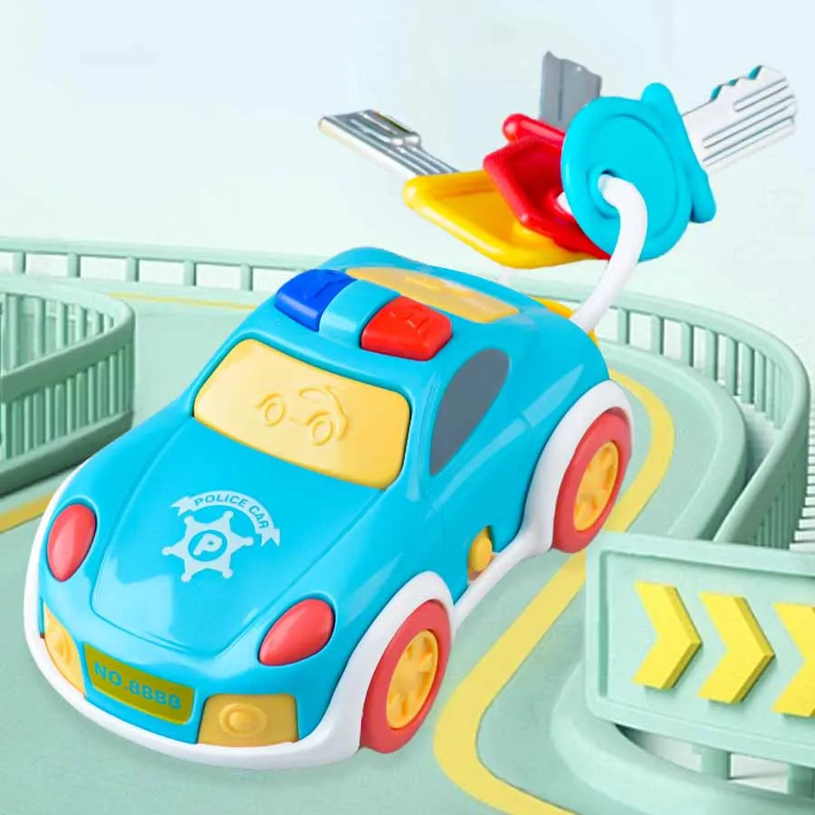 Llave de coche de simulación para niños, Juguetes Divertidos para bebés con luces, música, Control remoto, interacción entre padres e hijos, rompecabezas de llave de coche