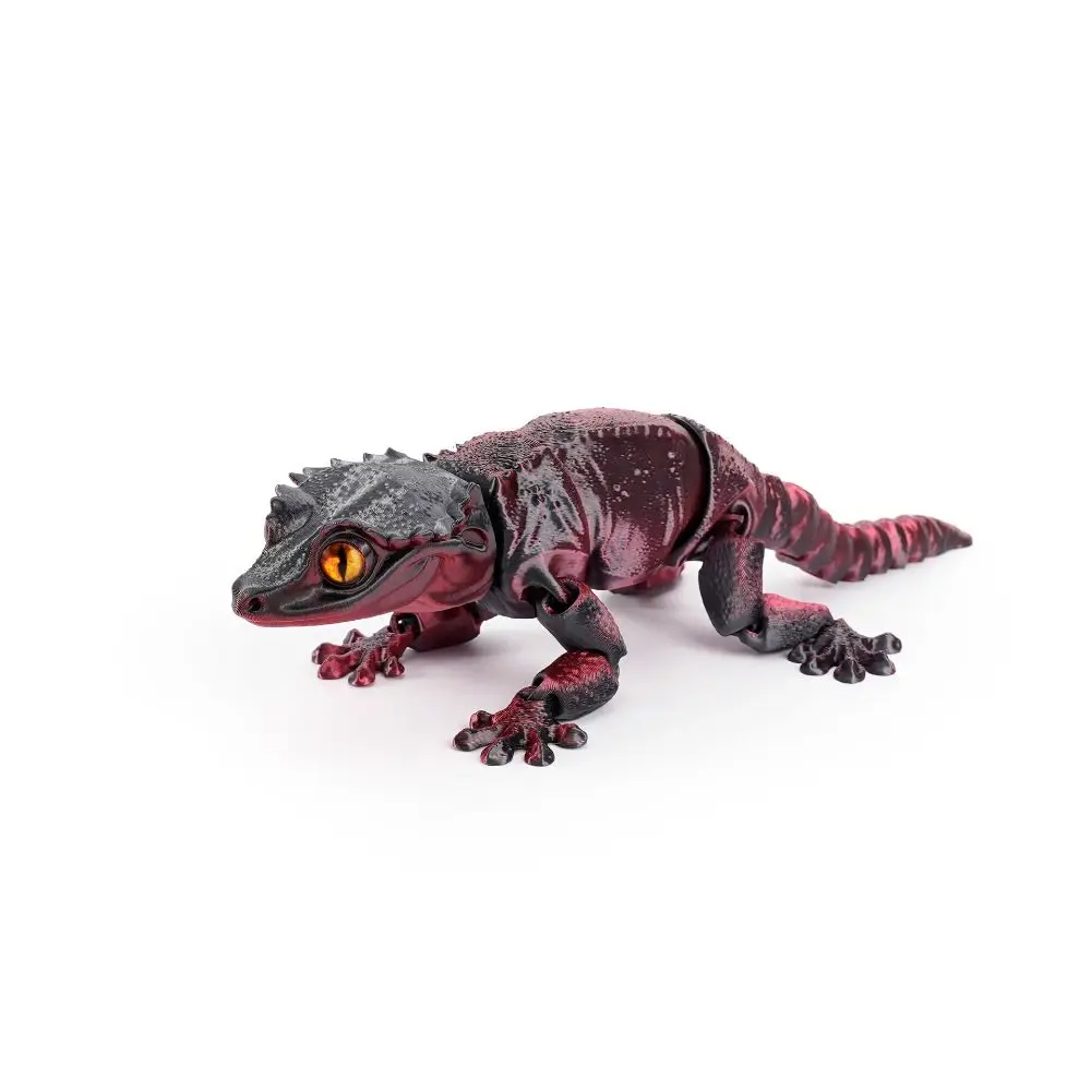 PLA Plastic 3D Printed Lizard Model 17cm 6 Colors Lizard Desktop Ornaments Movable Multi-jointed Animal Simulation Model