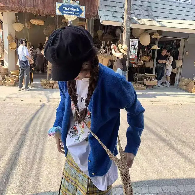 

women's clothes Knitwear Cardigan Sweater Coat korean popular Woman clothes winter 2025 Loose Thick cozy tops