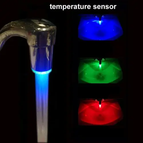 Zhang Ji LED Temperature Sensitive 3-Color Light-up Faucet Kitchen Bathroom Glow Water Saving Faucet Aerator Tap Nozzle Shower - Image 4