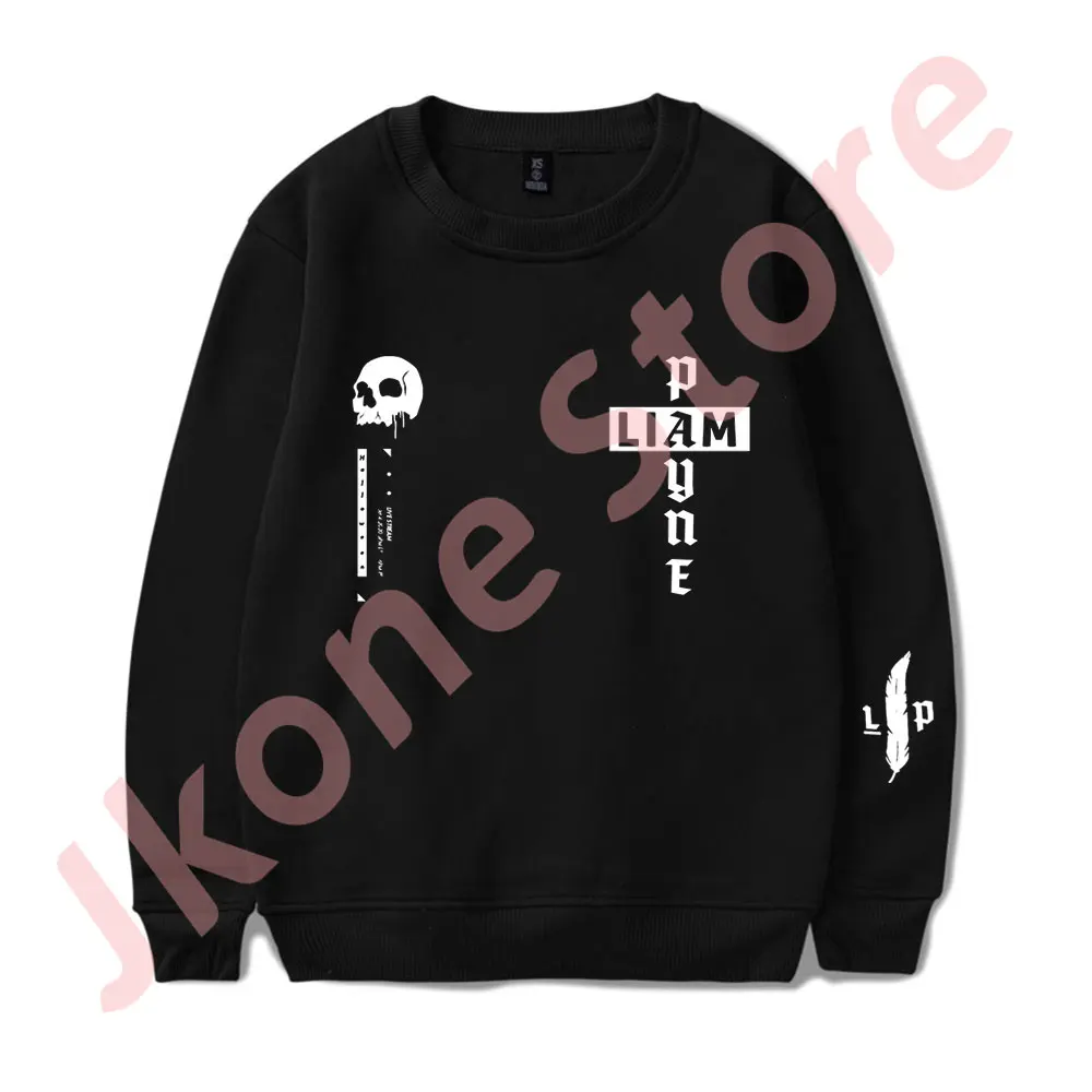 

Футболки с длинными рукавами Liam Payne Skull and Cross Merch, женские и мужские модные повседневные толстовки с круглым вырезом