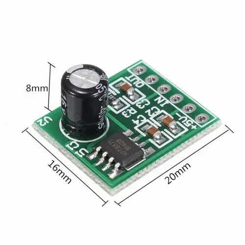 1/5/10PCS XH-M125 Mini 5W Mono Digital Power Amplifier Board XPT8871 DC 5V 1A Single Channel Audio Amplifier Module Wholesale