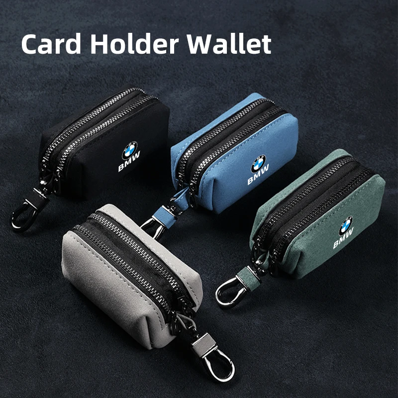 Men Wallet Car Logo Coin Purse Zipper Male Money Bag For BMW X1X2X3X4X5X6X7 G30 G20 G32 F40 F30 F10 F48 F49 E90 E60 E46 E70 E87