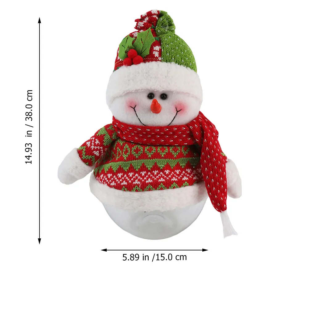 

1pc Christmas Candy Jar Gift Round Container Sweets Box Lovely Decoration Supplies Gift Storage Can Candy Storage Box