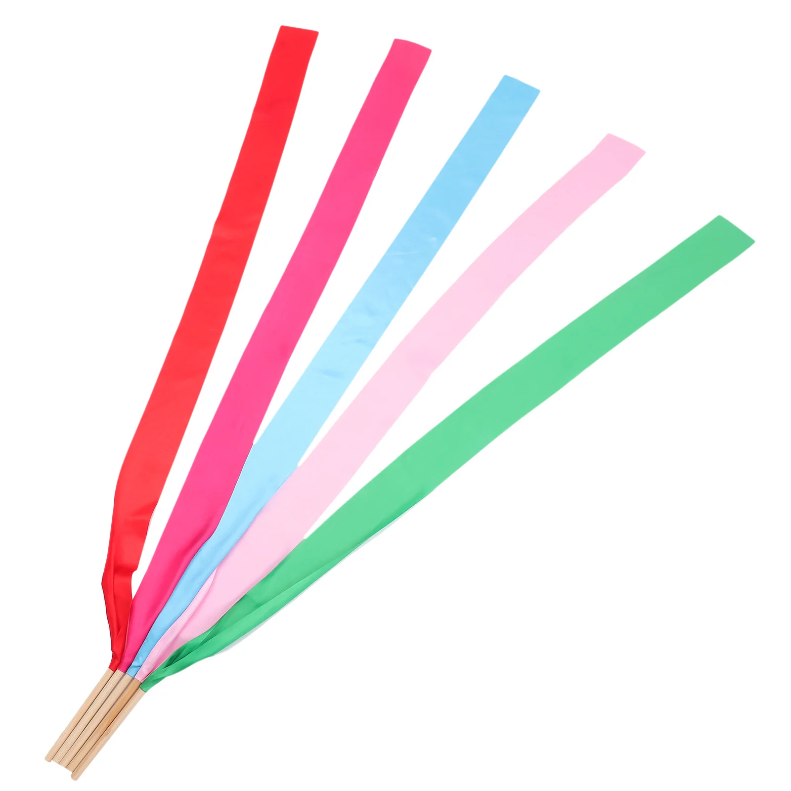 

5Pcs Dance Streamer Ribbon Gymnastics Performing Ribbons for Dance Exercises Team Training Artistic Accessories