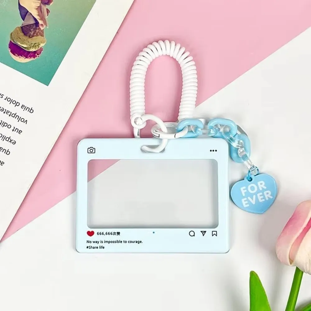 لطيف الكرتون نمط بطاقة يغطي مزدوجة الوجهين شفافة حامل بطاقة الائتمان الشريحة إغلاق مكافحة خسر حامل بطاقة المفاتيح