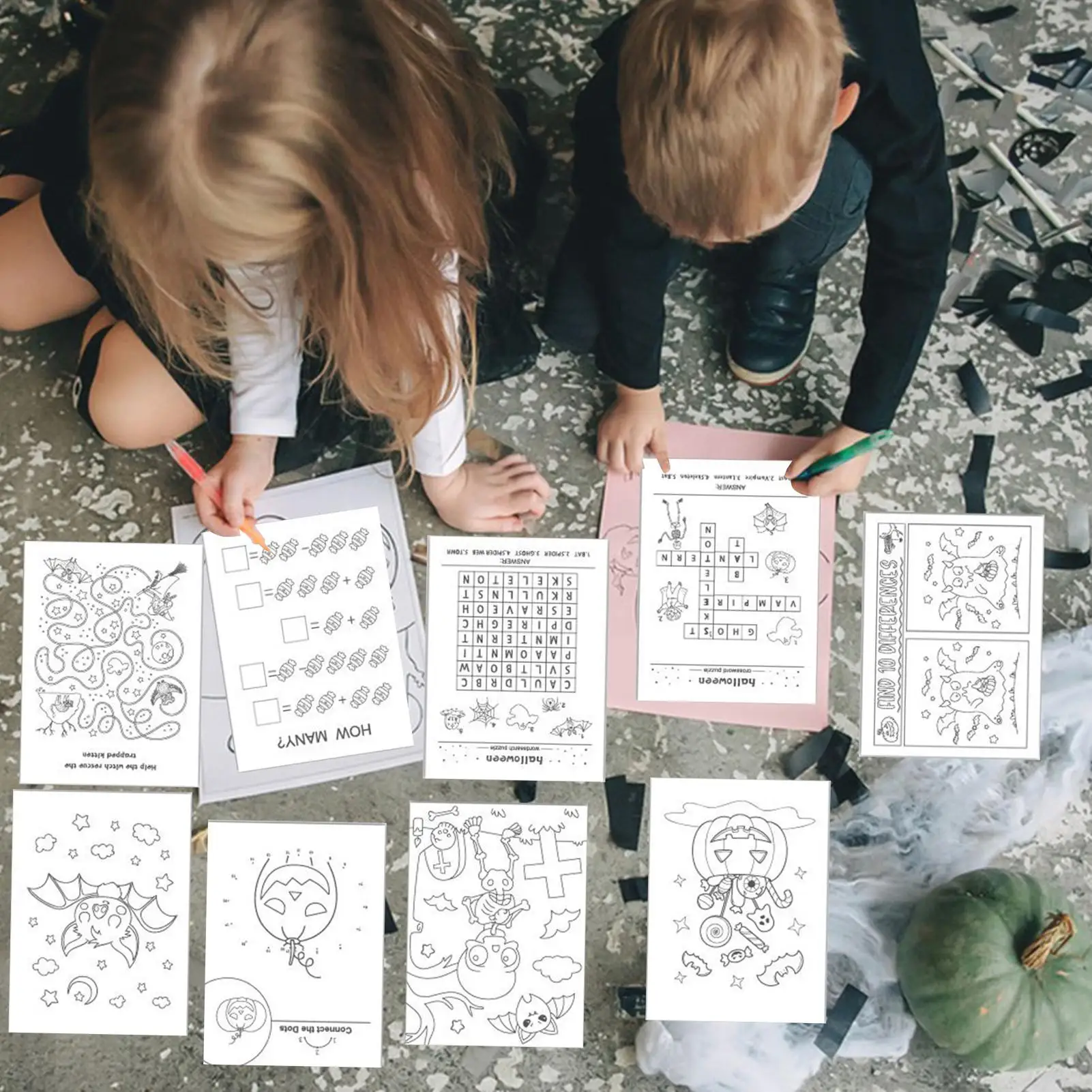 

Детская книжка-раскраска, детская книжка-каракули на Хэллоуин, сувениры для вечеринки, образовательные принадлежности для рисования для школьных центров детского сада