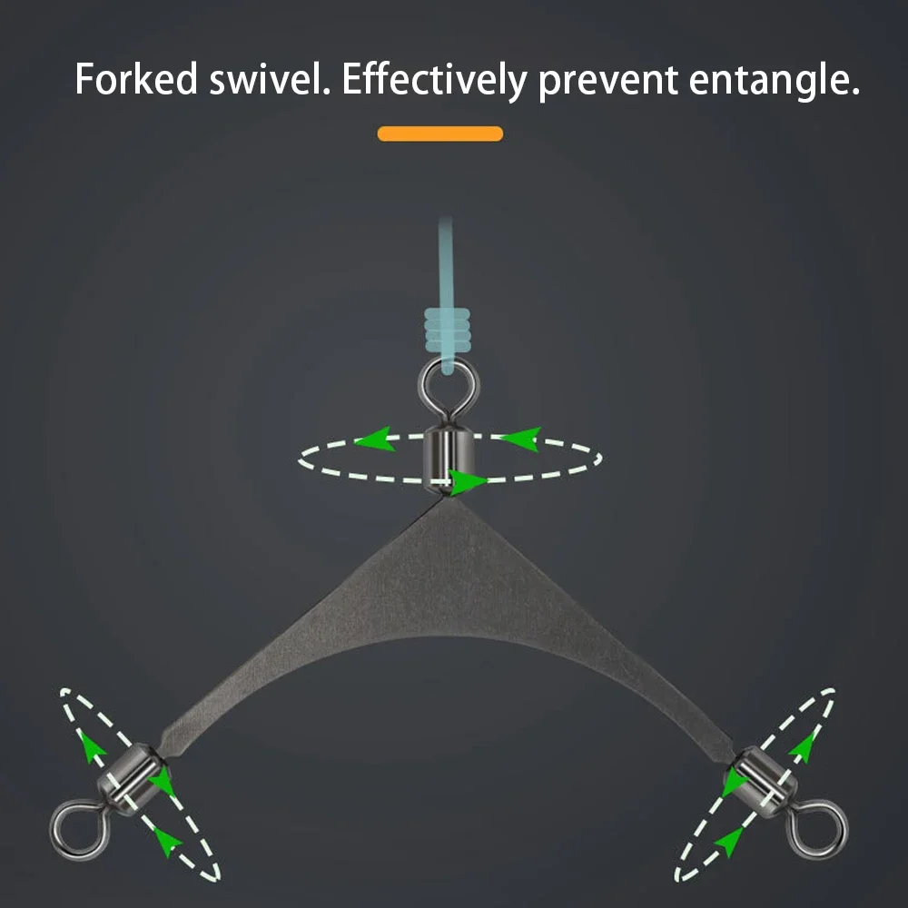 5 ~ 60 szt. Trójdrożny krętliczek wędkarski wędkarski słonowodny krętki obrotowe potrójny obrotowy złącze żyłki krzyżowy