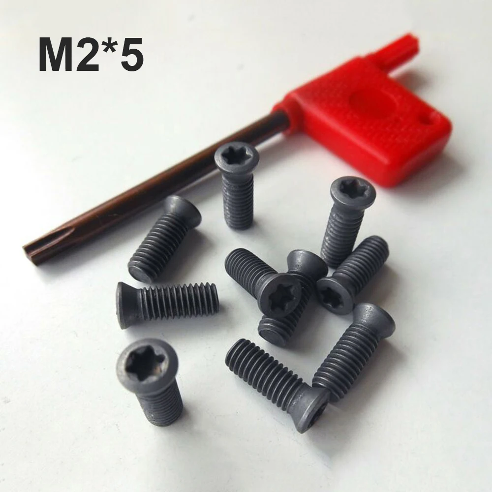 

20pcs Torx Insert Screws for Carbide Inserts Lathe Tools & Screwdrivers M2 to M5 and Practical Replacement Set