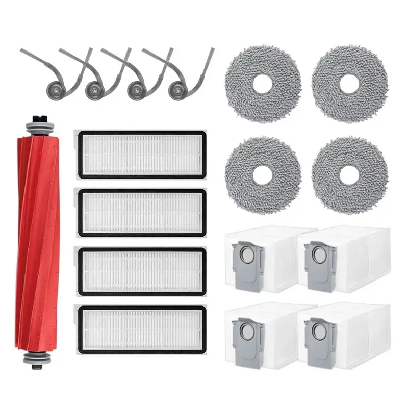 AUAU-For Roborock QV 35A/QV 35S/QR 598/QR 798/Qrevo L Robot Vacuum Cleaner Accessories Main Side Brush Filter Mop Dust Bag