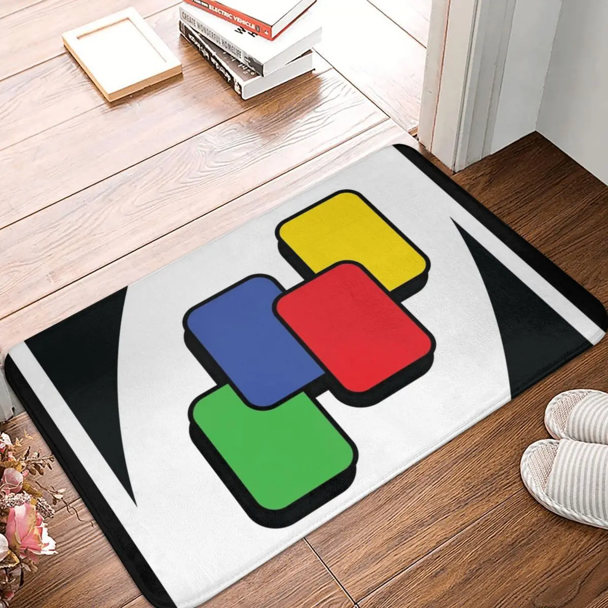 Uno Rainbow Reverse Card Anti-slip Doormat Floor Mat Water oil proof Carpet Rug for Kitchen Entrance Home Balcony Footpad Mats