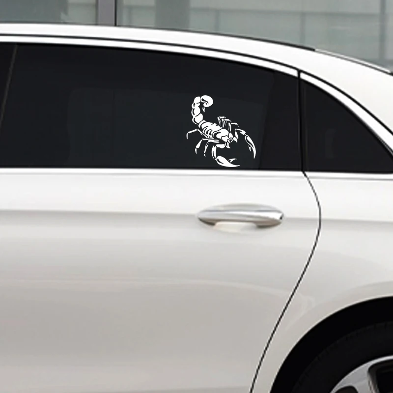 G134 19.3X20CM Personality Scorpion Car Sticker And Decals Reflective Laser Car Styling 3D Stickers Waterproof Sunscreen