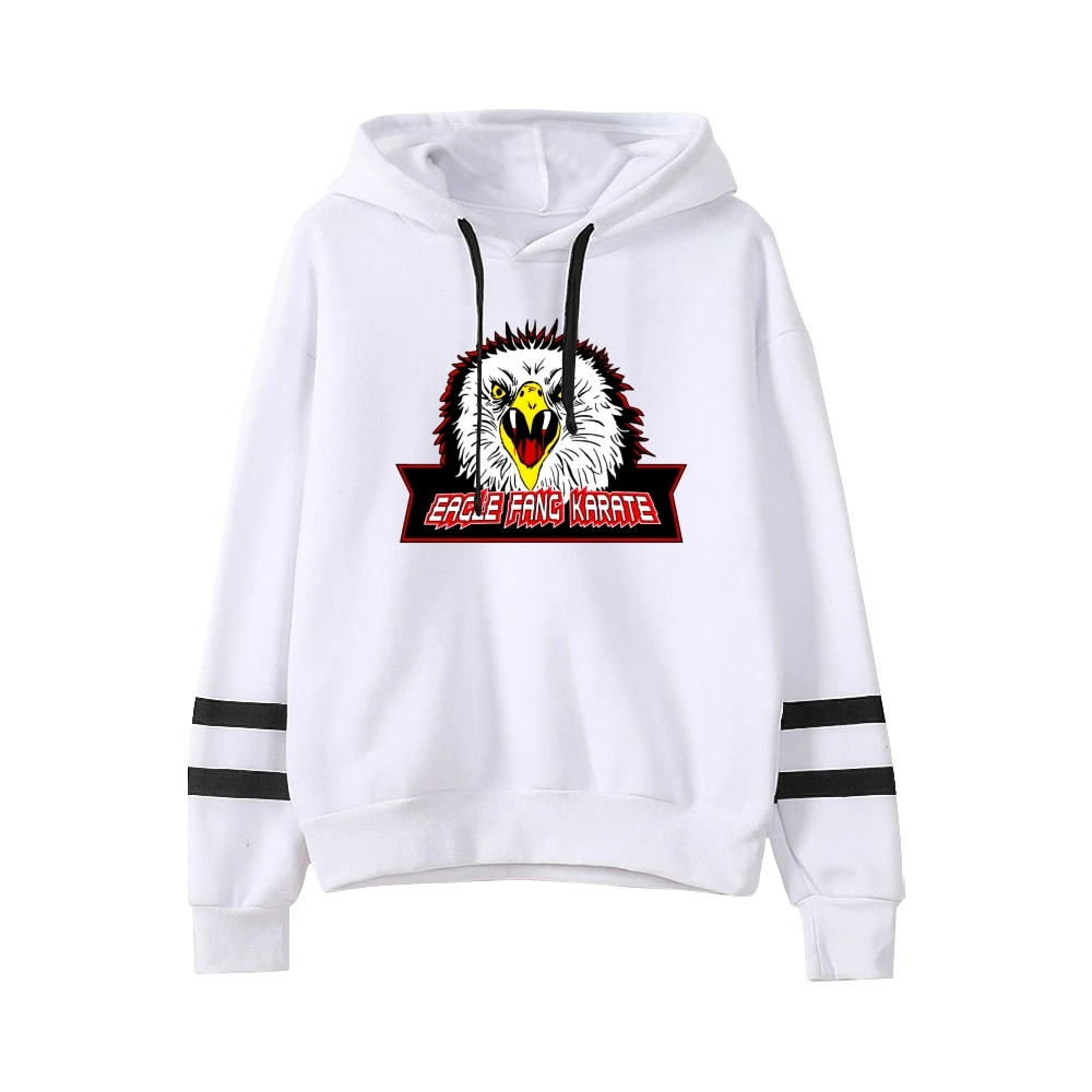 Hoodie unisex com barras paralelas sem bolso, Eagle Fang Karate, camisolas de manga, Harajuku Streetwear, roupas masculinas e femininas