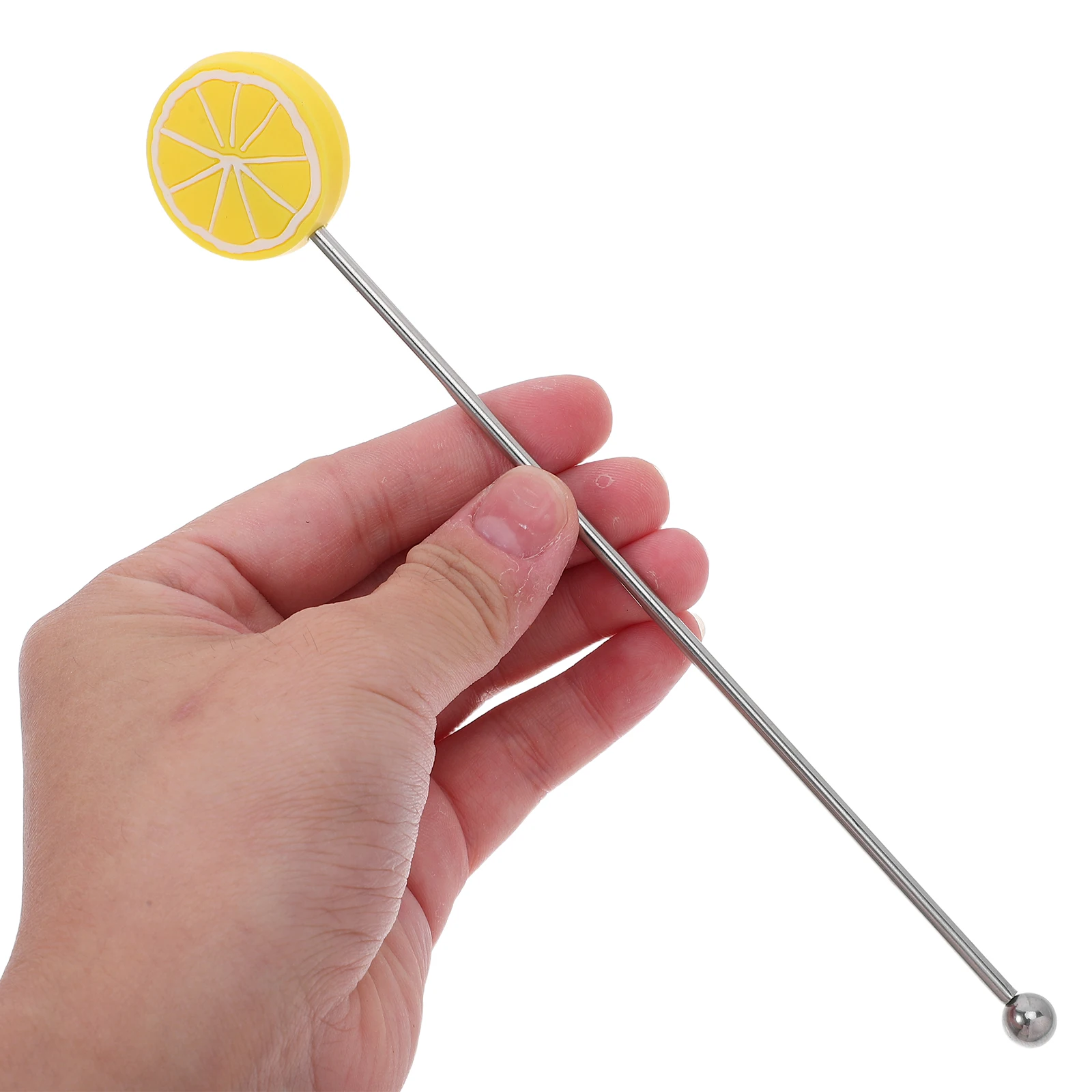 

6Pcs Fruit Shape Stainless Steel Coffee Stirrer Stylish Reusable Swizzle Sticks Cocktail Mixing Tools Beverage Bar Accessories