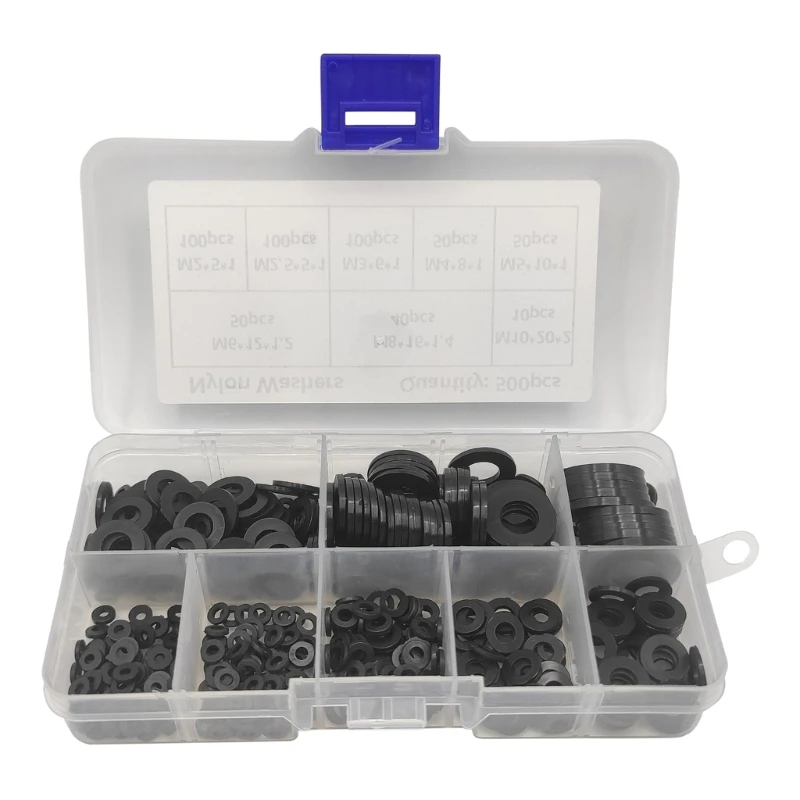 

500Pcs Nylon Washers for Household Commercial Appliances Electrical Connection Dropship