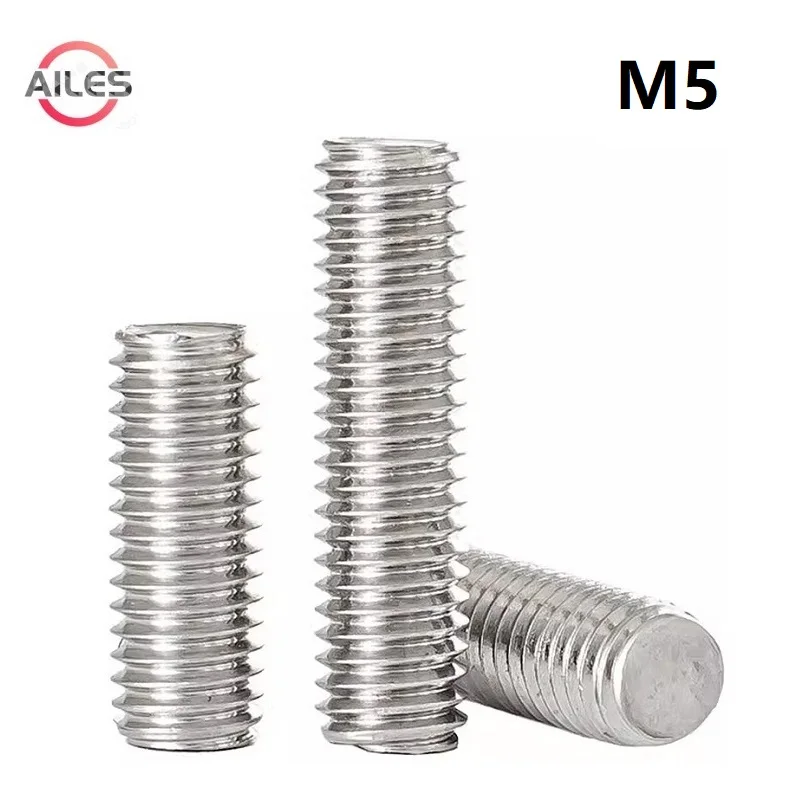 M5 Full Threaded Rod Metric Thread Rod Bolts Full Thread Sticks 16 20 100 110 120 130 200 250 300 500mm Long 304 Stainless Steel