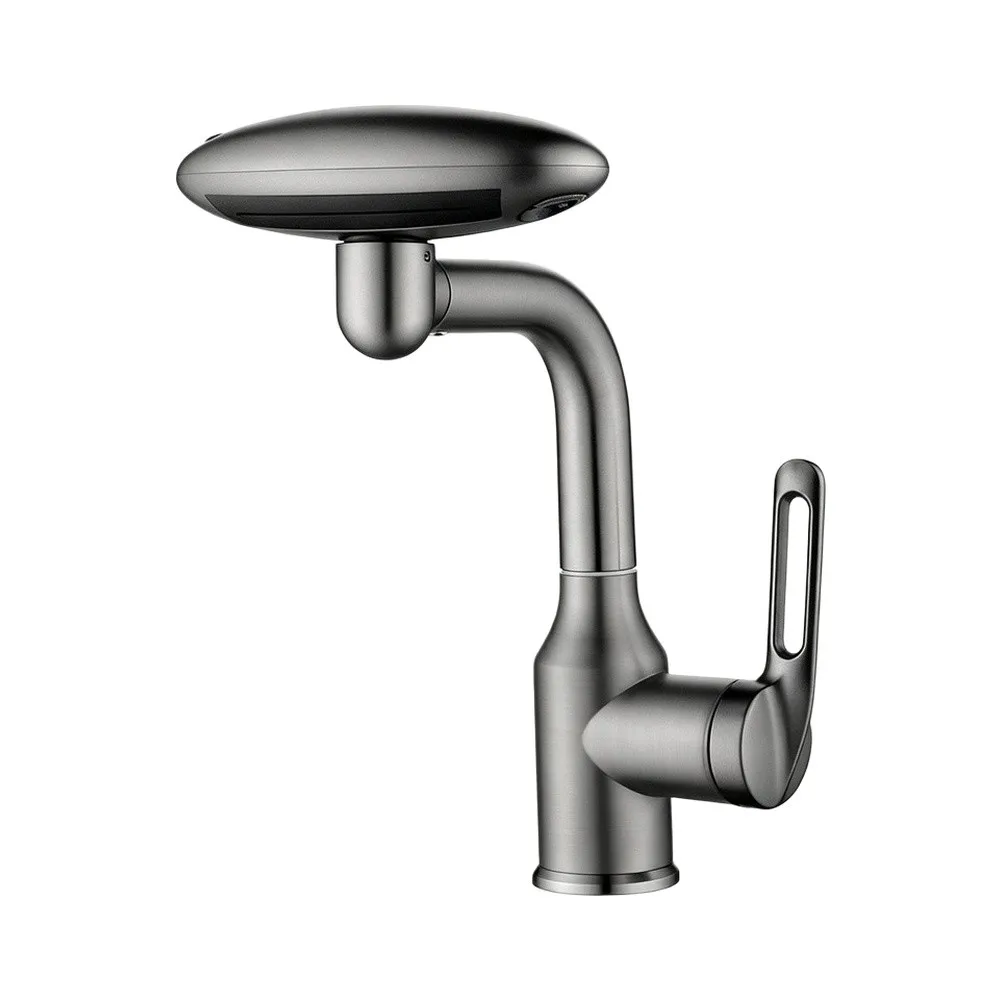 Stainless Steel Basin Faucet Featuring 4 Water Modes and Full 360 Rotation for Enhanced Bathroom Functionality and Control