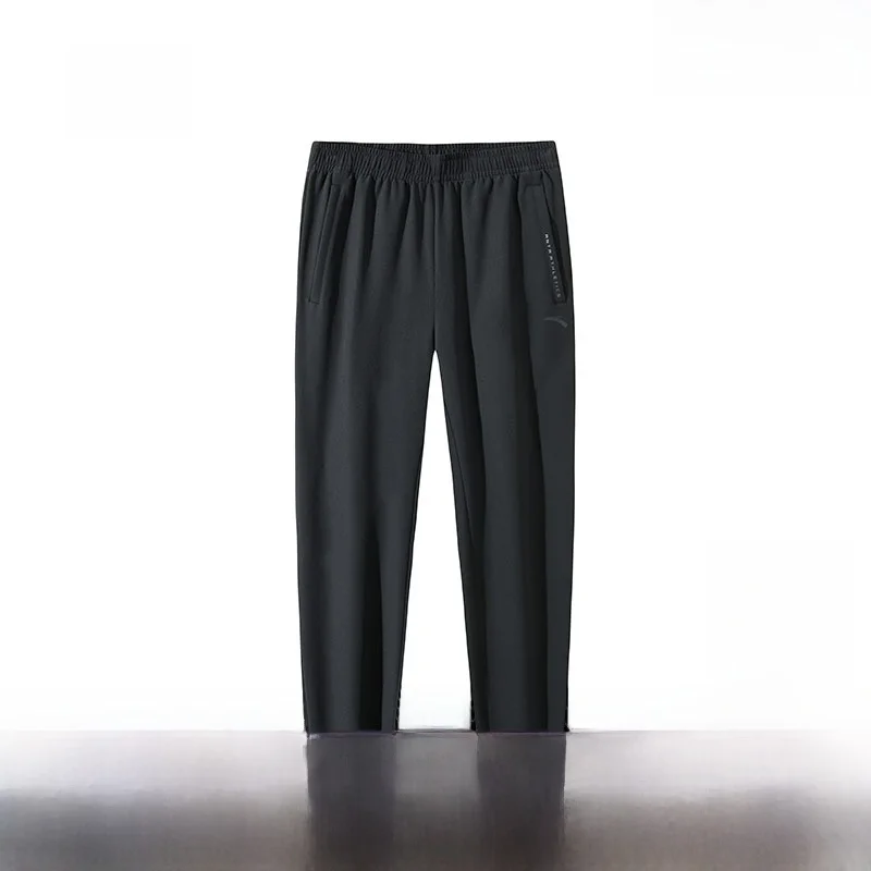 

Men's Running Trousers Straight Leg Sportswear Basic Fitn Knitted Pants mid Waist Elastic Waisand Polyester Fiber