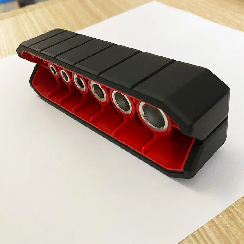 Localizzatore di perforazione tenone di legno rotondo foro obliquo piastrelle di ceramica ad angolo retto strumento di perforazione ausiliaria lavorazione del legno piastrelle lavoratore