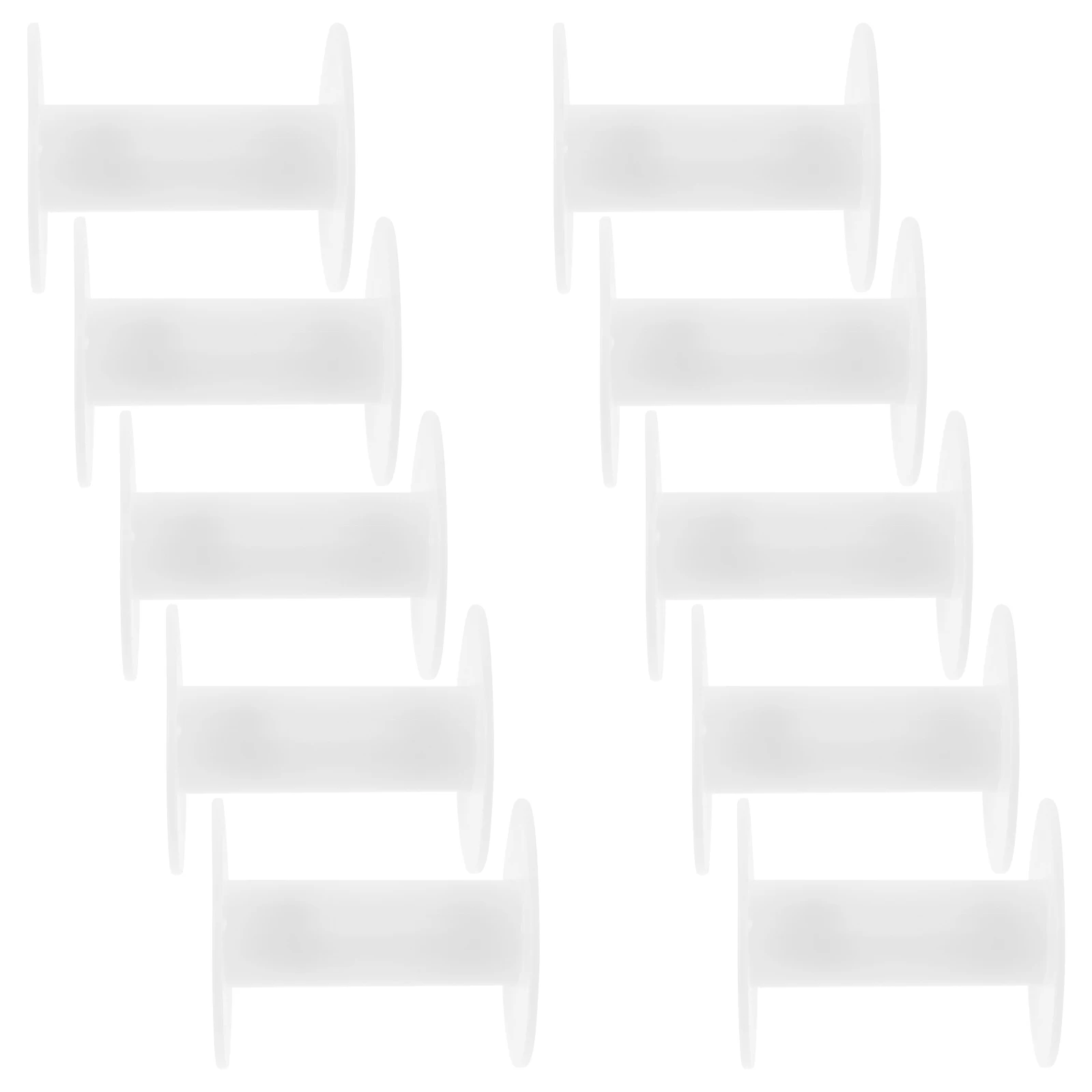 

10Pcs Thread Bobbins for Sewing Machine Wear-Resistant Plastic Empty Spools Compact Replacement Bobbins for Daily Sewing