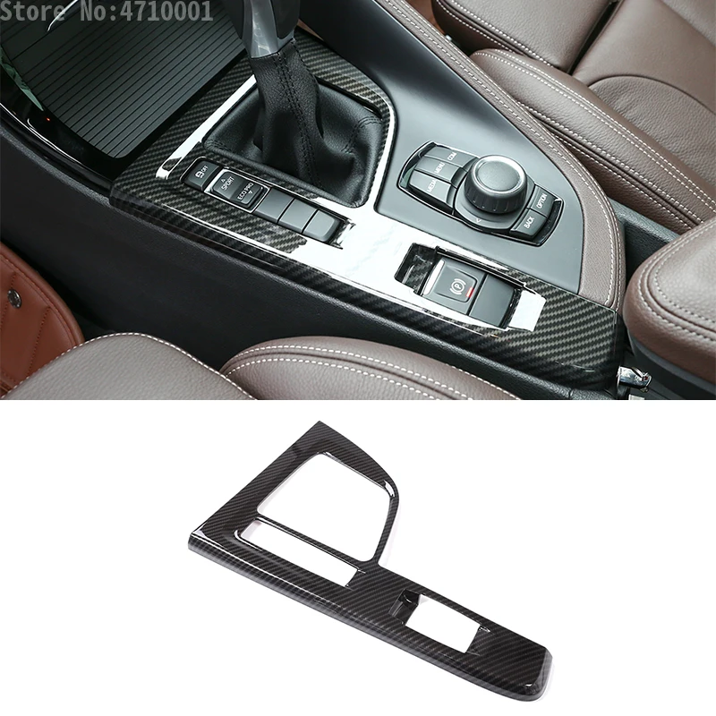 Панель переключения передач из углеродного волокна с блестками, накладка, автомобильные аксессуары для BMW X1 F48 20i 25i 25le для левого руля 2016-2018