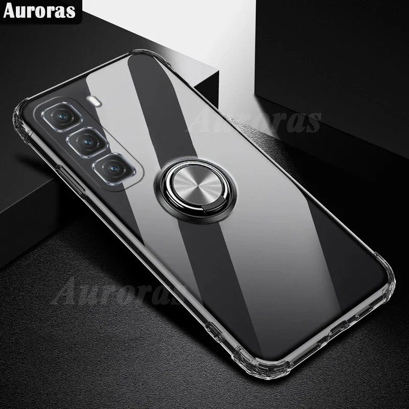 For Infinix Hot 50 5G Pro 50 50i Case Adsorbable Ring Transparent Airbag Silicone Shell For Infinix Hot 50i 50 4G Cover Fundas